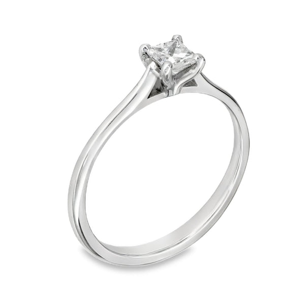 Platinum Diamond Solitaire Engagement Ring - Size M½ - 0.28ct