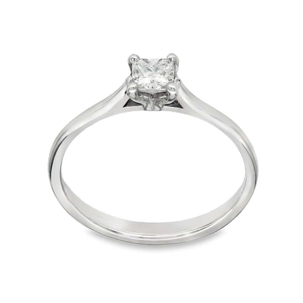 Platinum Diamond Solitaire Engagement Ring - Size M½ - 0.28ct