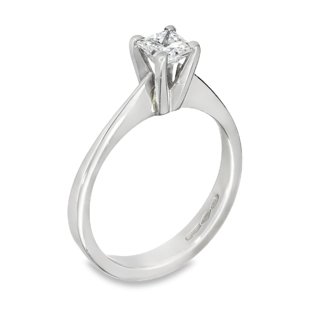Platinum Certified Diamond Engagement Ring - Size M - 0.53ct