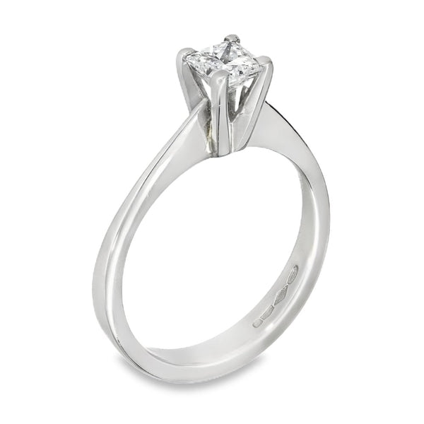 Platinum Certified Diamond Engagement Ring - Size M - 0.53ct