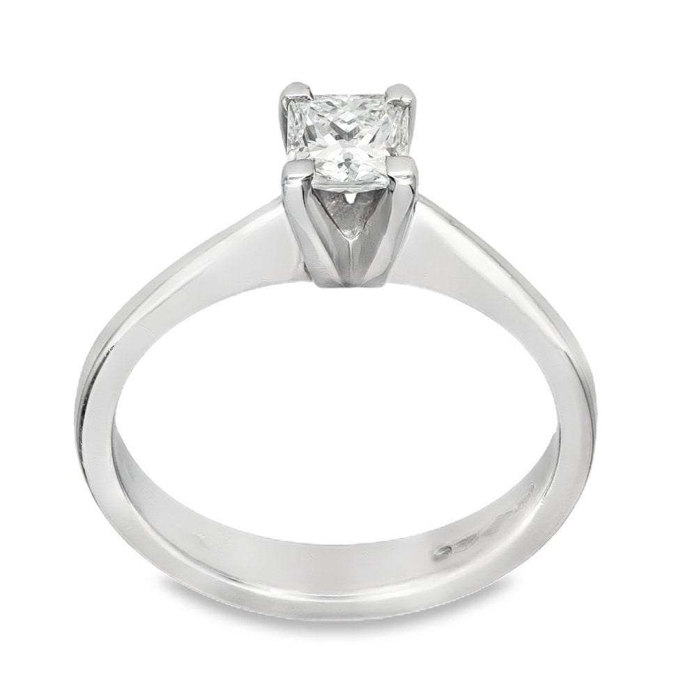 Platinum Certified Diamond Engagement Ring - Size M - 0.53ct