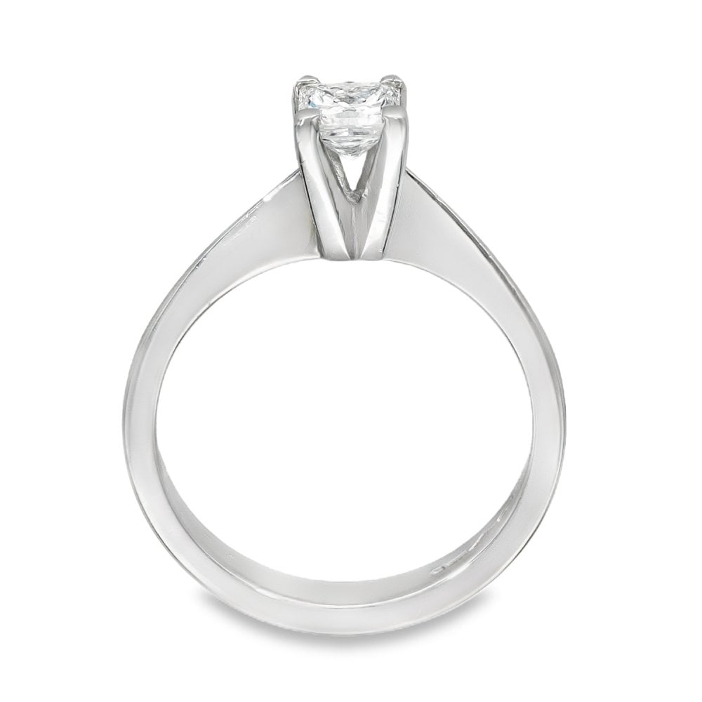 Platinum Certified Diamond Engagement Ring - Size M - 0.53ct