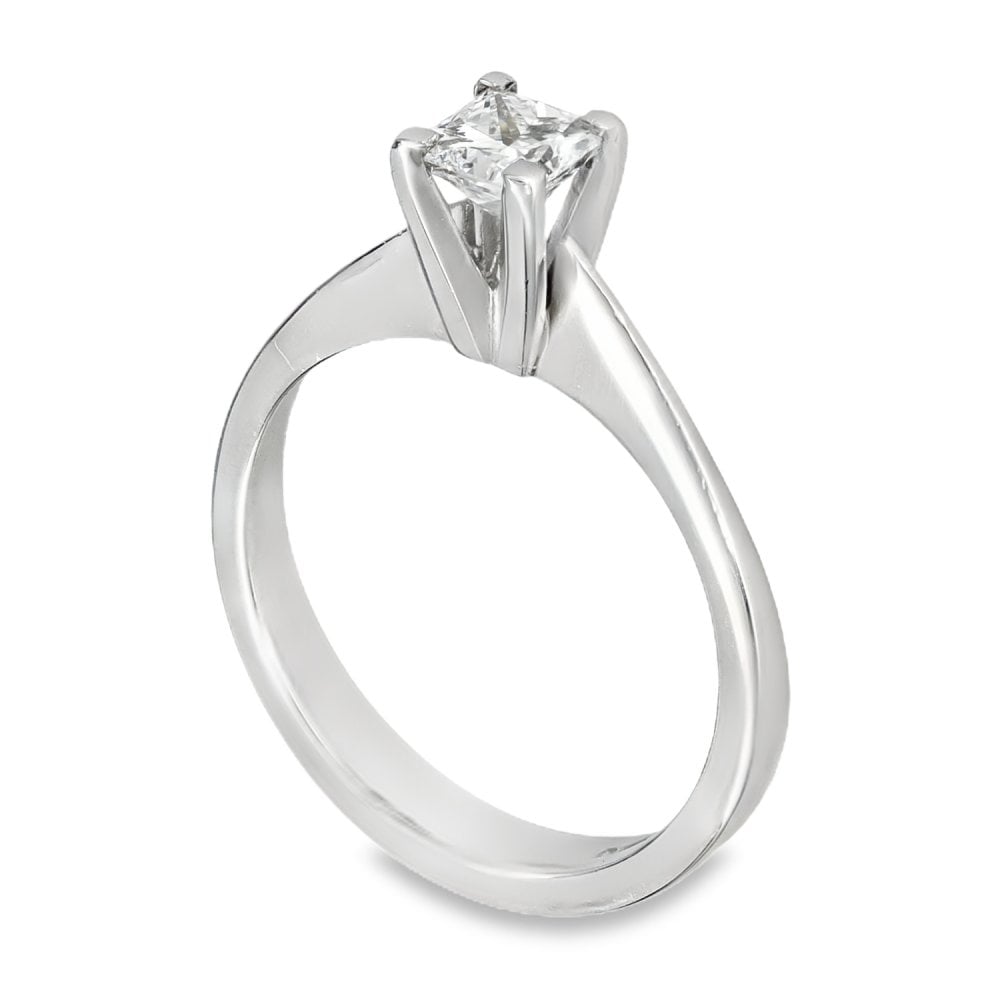 Platinum Certified Diamond Engagement Ring - Size M - 0.53ct