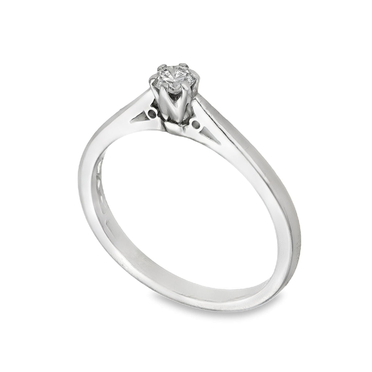 Platinum Diamond Engagement Ring - Size M - 0.15ct