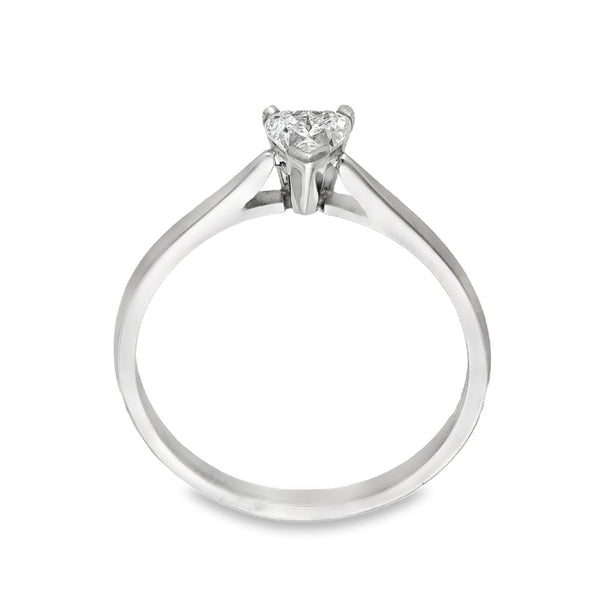 950 Platinum Diamond Engagement Ring - Size O - 0.38ct