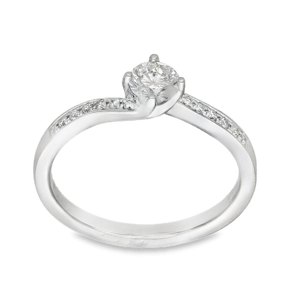 950 Platinum Diamond Engagement Ring - Size L½ - 0.44ct