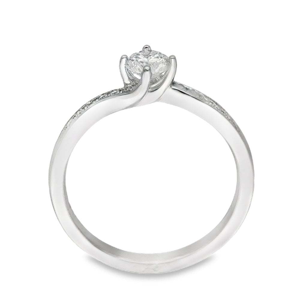 950 Platinum Diamond Engagement Ring - Size L½ - 0.44ct