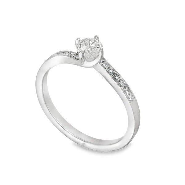 950 Platinum Diamond Engagement Ring - Size L½ - 0.44ct