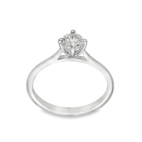 950 Platinum Diamond Engagement Ring - Size K - 0.48ct