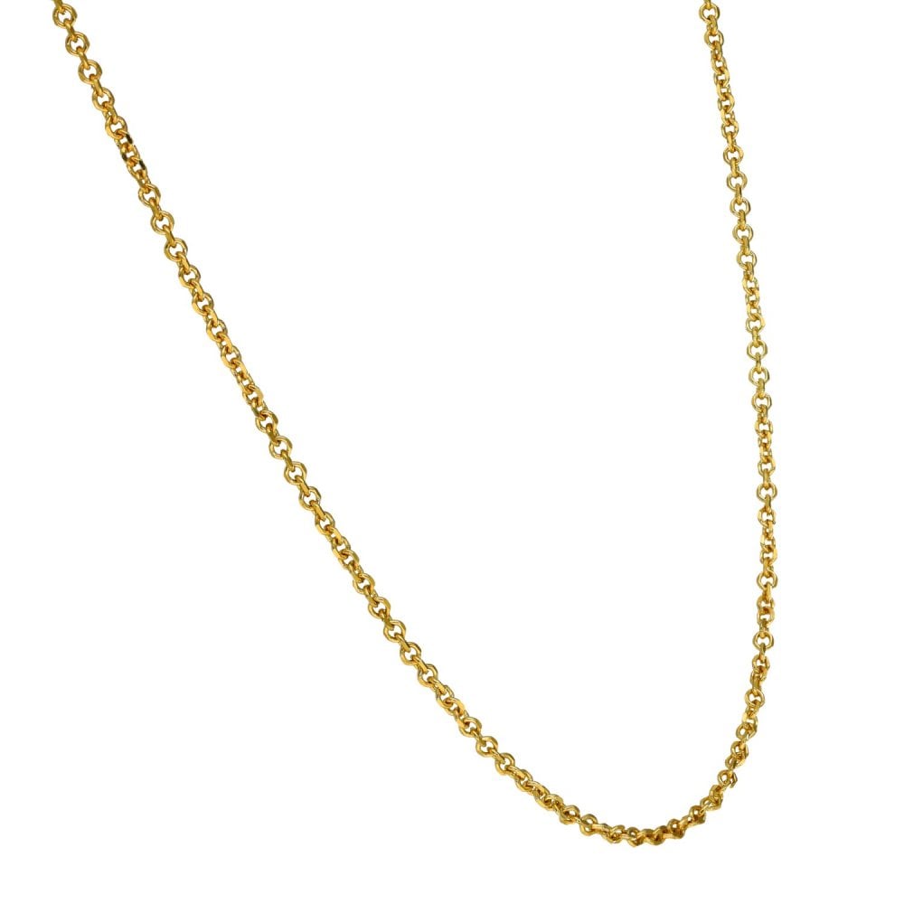 9ct Yellow Gold File Trace Chain - 18" - 2.8g