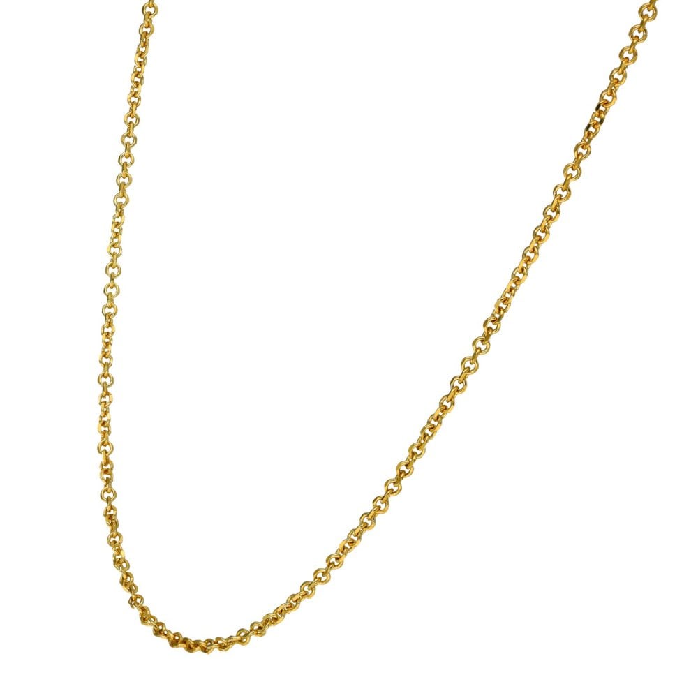 9ct Yellow Gold File Trace Chain - 18" - 2.8g