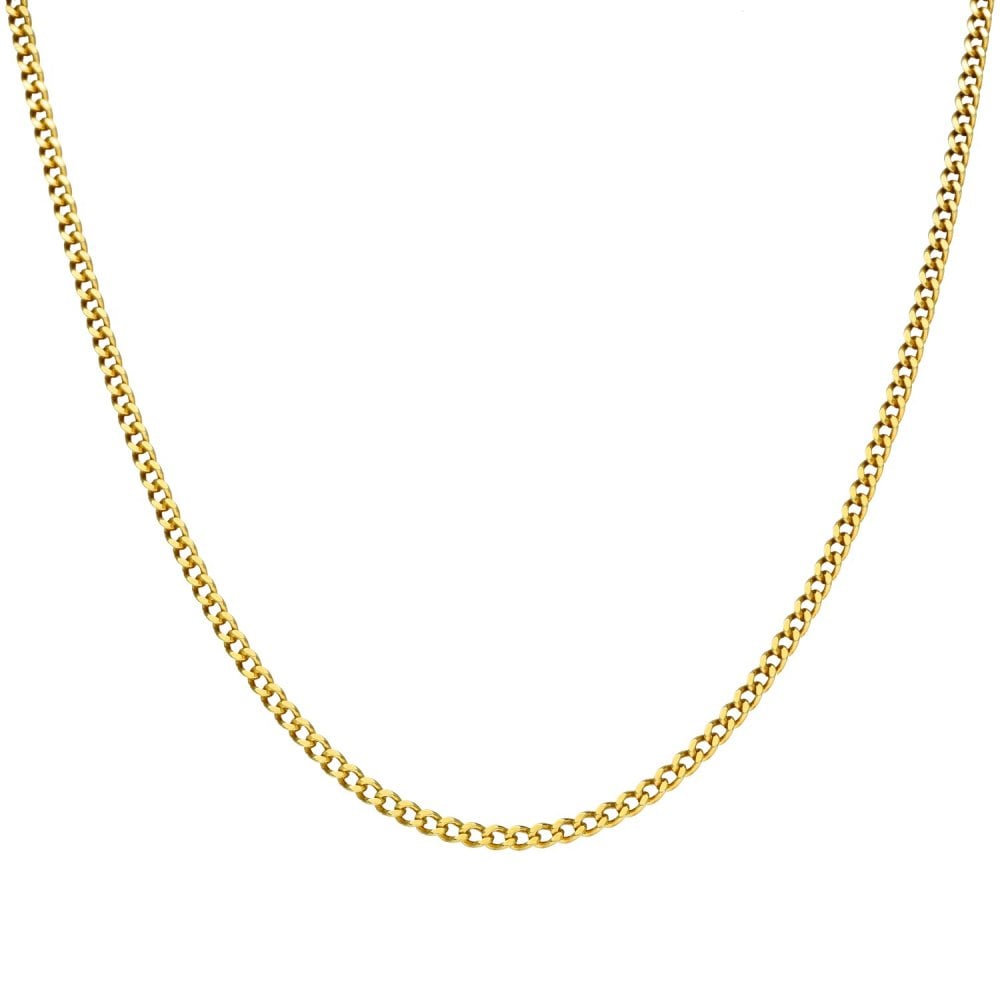 9ct Yellow Gold Curb Chain - 16" - 4.3g