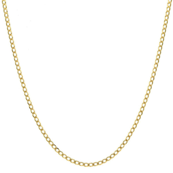 9ct Yellow Gold Open Curb Chain - 24" - 3.0g
