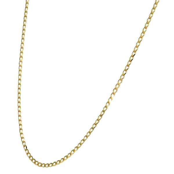 9ct Yellow Gold Open Curb Chain - 24" - 3.0g