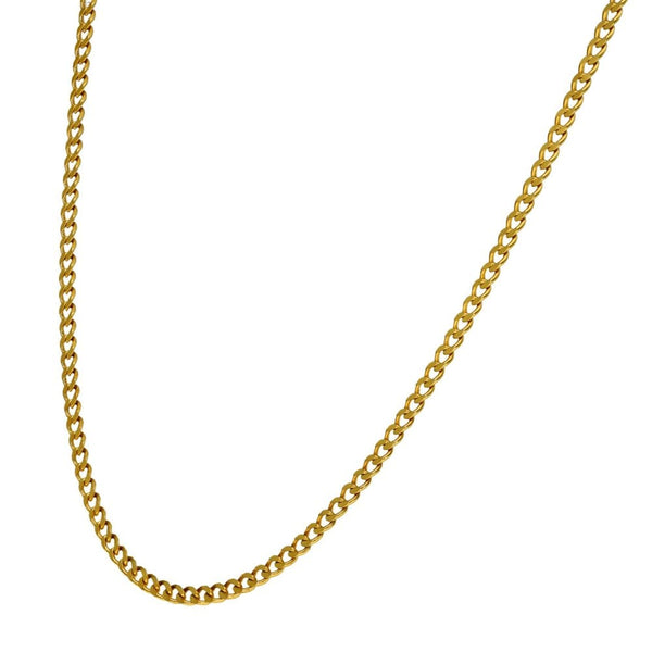 9ct Yellow Gold Closed Curb Chain - 24" - 5.9g