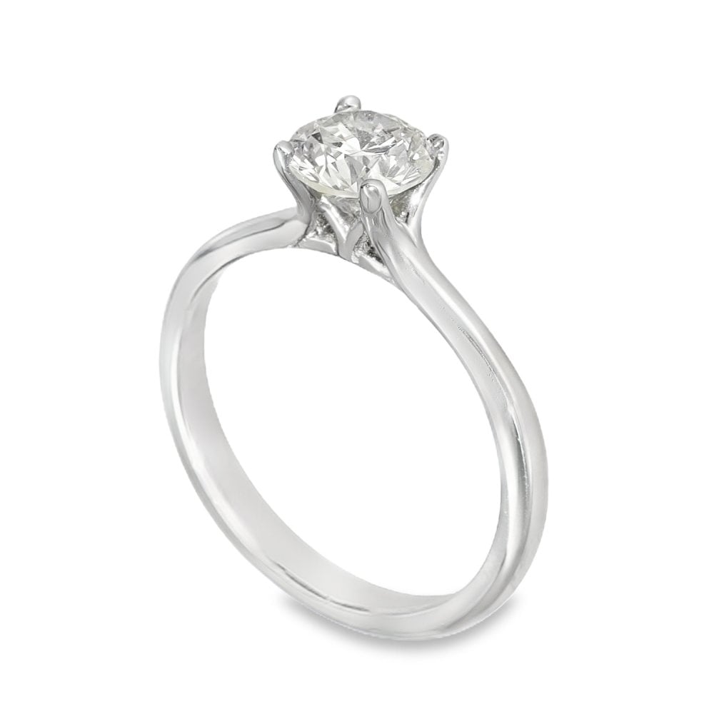 950 Platinum Diamond Engagement Ring - Size M - 1.00ct