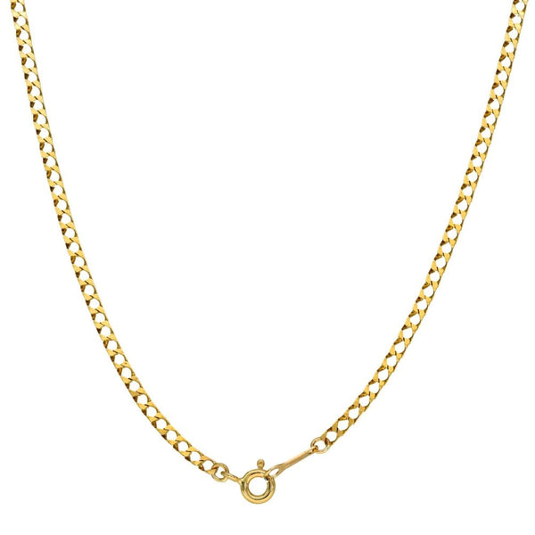 9ct Yellow Gold Open Square Curb Chain - 18" - 3.8g