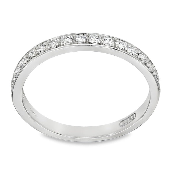 18ct White Gold Diamond Half-Eternity Ring - Size M - 0.25ct