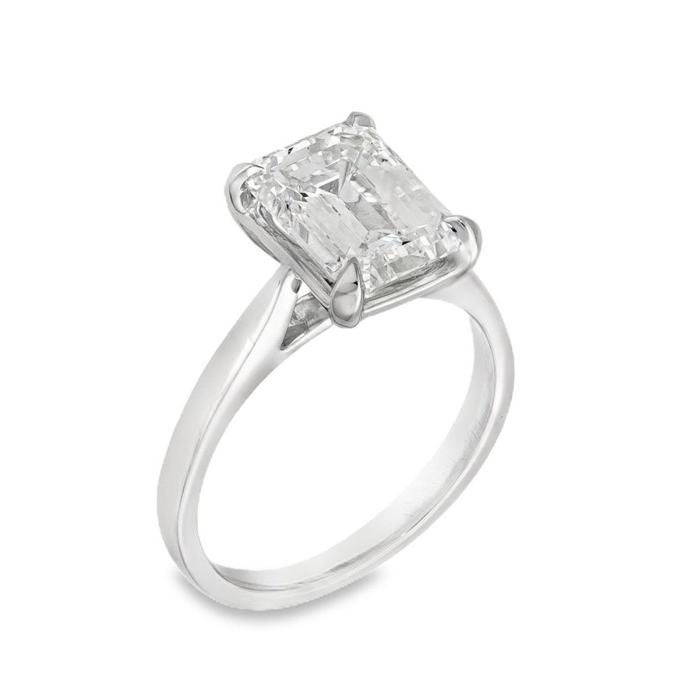 Platinum Certified Diamond Engagement Ring - VVS1 - 3.21ct