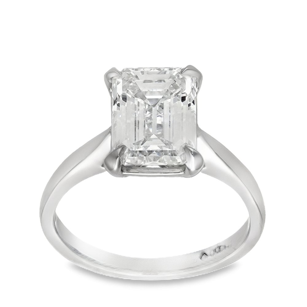 Platinum Certified Diamond Engagement Ring - VVS1 - 3.21ct