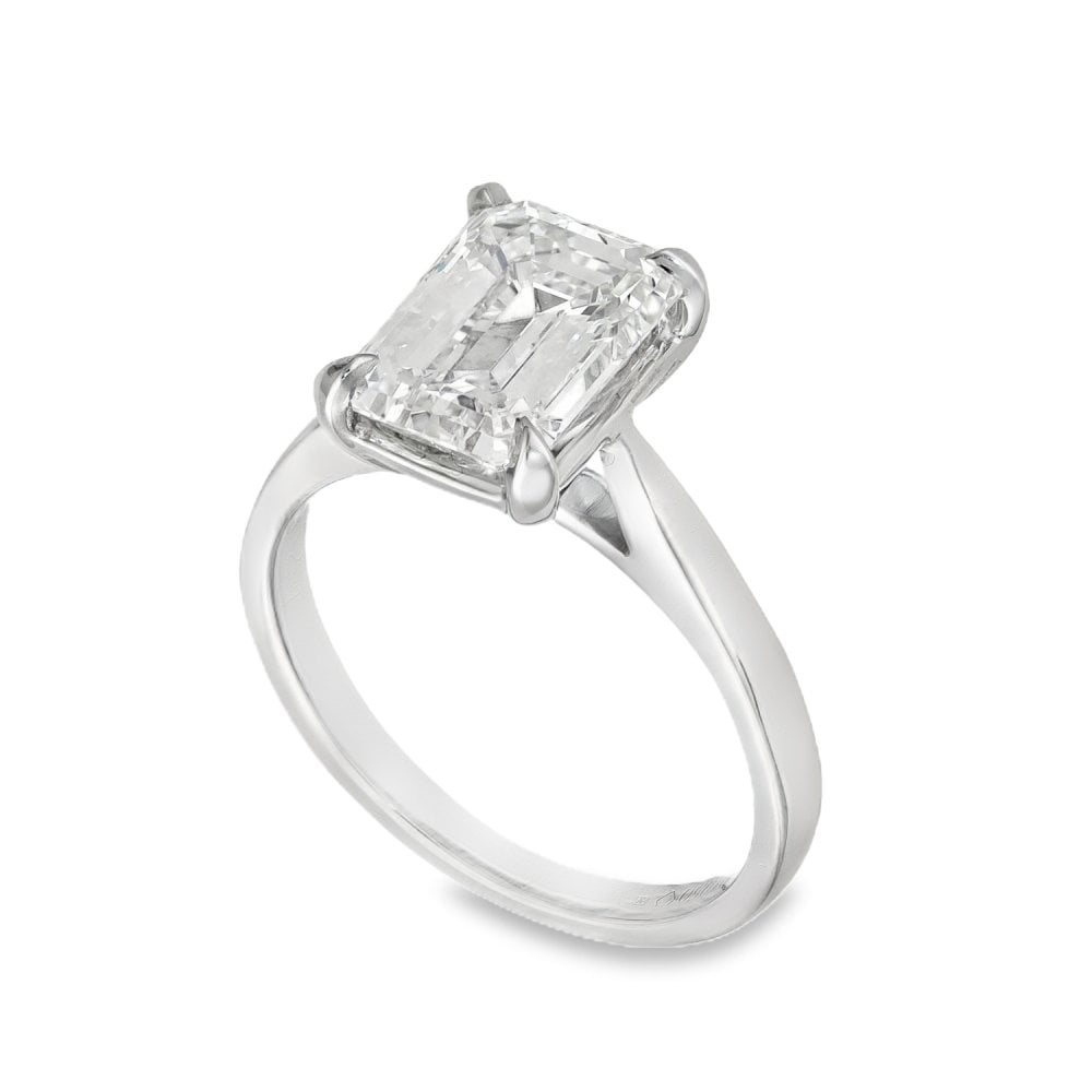 Platinum Certified Diamond Engagement Ring - VVS1 - 3.21ct