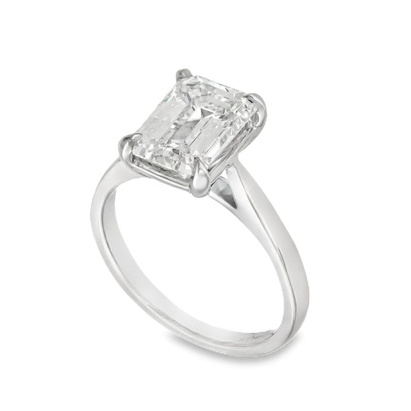 Platinum Certified Diamond Engagement Ring - VVS1 - 3.21ct