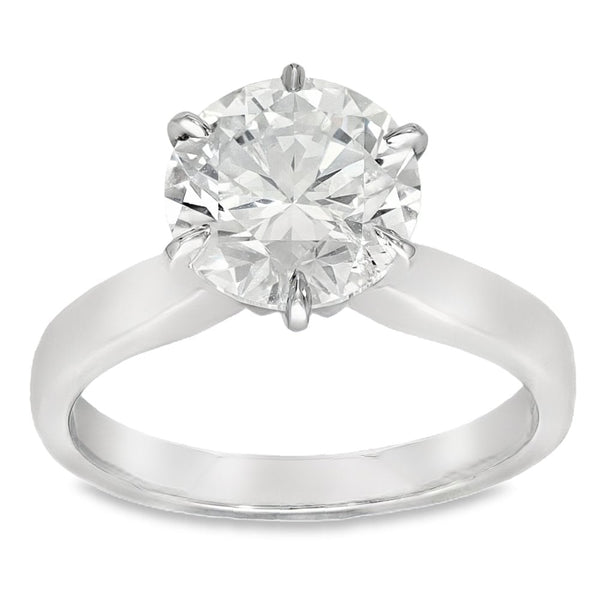 Ladies 18ct White Gold 3.01ct Diamond Solitaire Engagement Ring