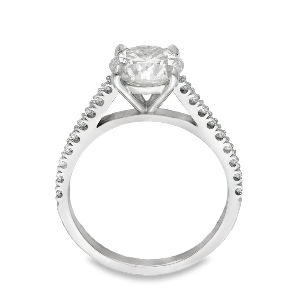 Platinum Certified Diamond Engagement Ring - 2.32ct - Size N