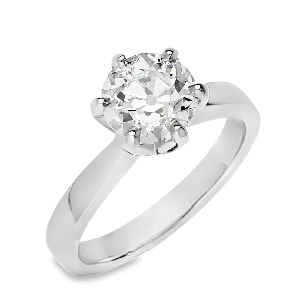 Ladies Platinum Diamond Solitaire Engagement Ring - 1.79ct