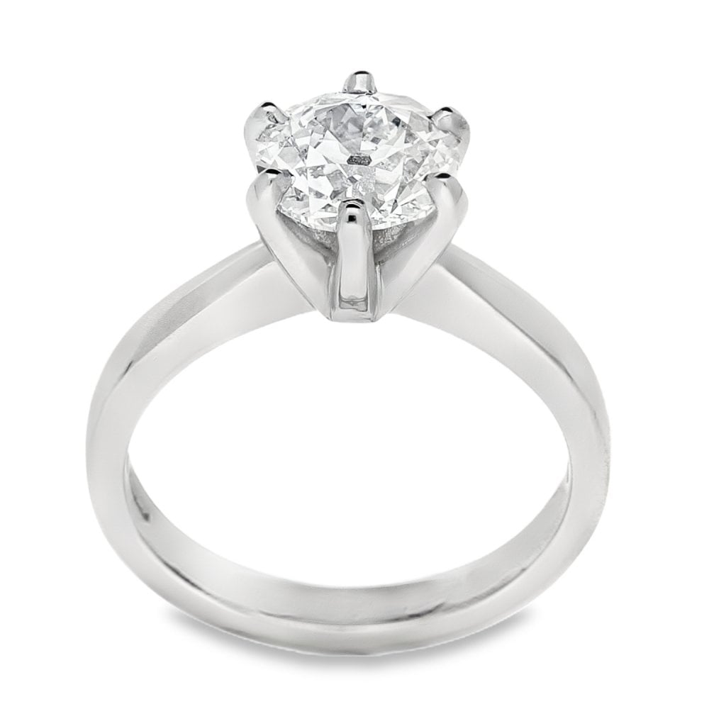 Ladies Platinum Diamond Solitaire Engagement Ring - 1.79ct