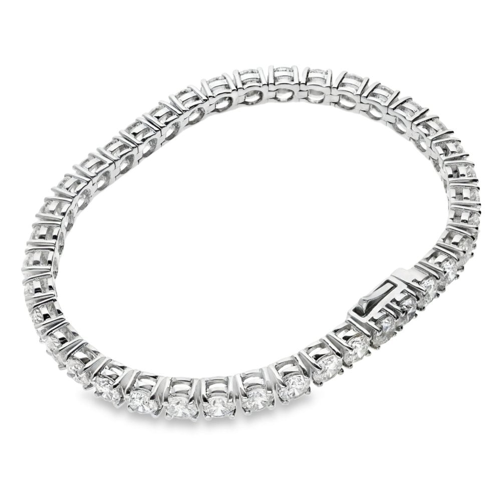 Ladies 18ct White Gold Diamond Set Tennis Bracelet - 12.50ct