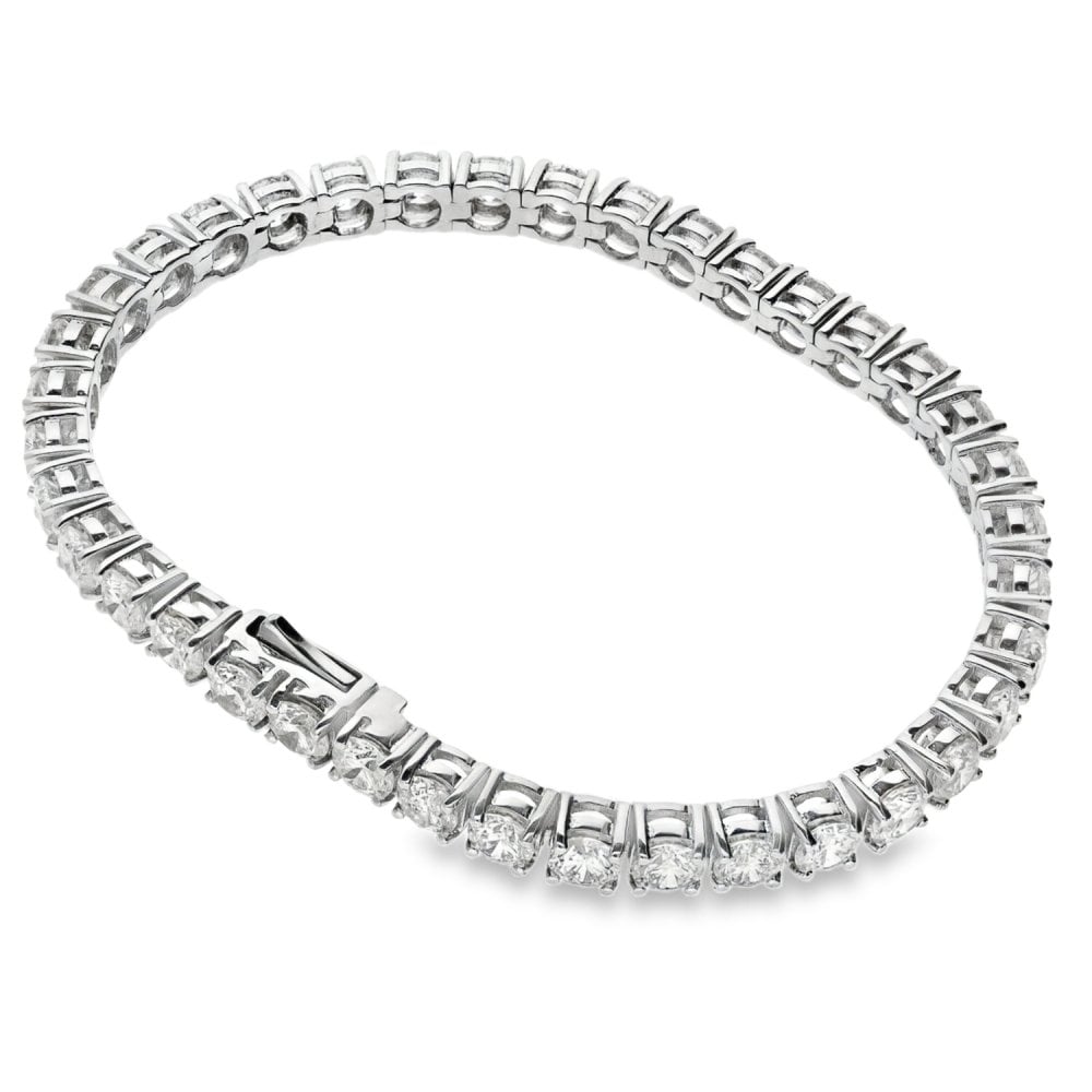 Ladies 18ct White Gold Diamond Set Tennis Bracelet - 12.50ct