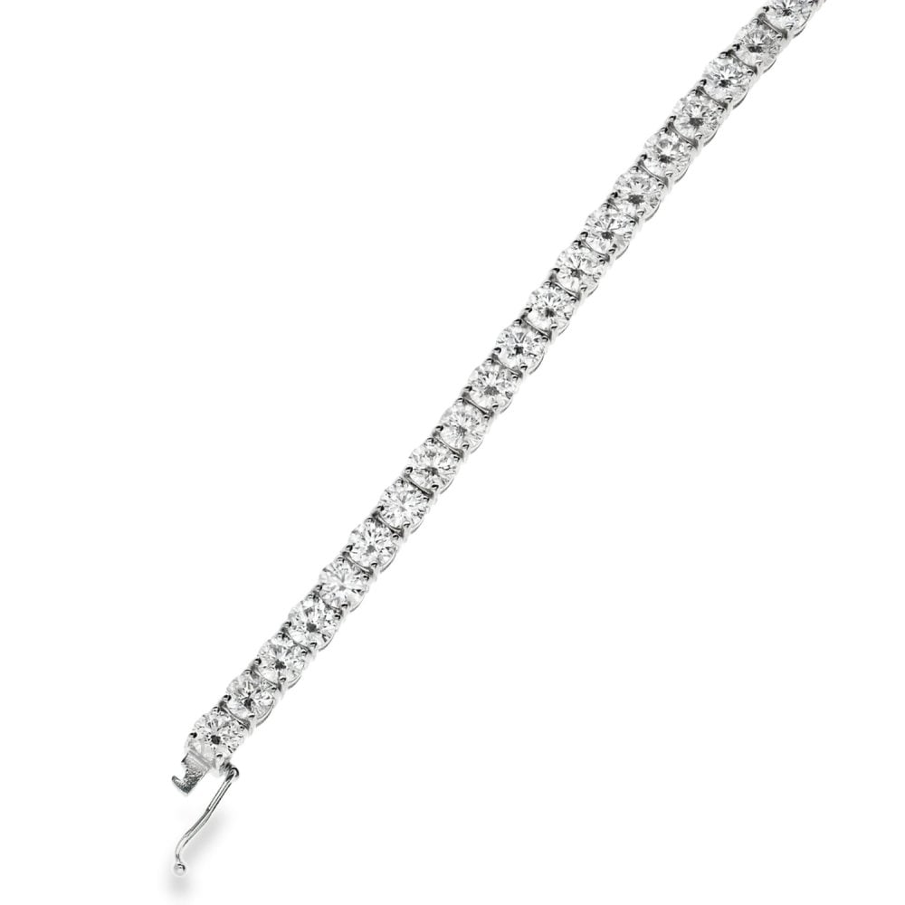 Ladies 18ct White Gold Diamond Set Tennis Bracelet - 12.50ct