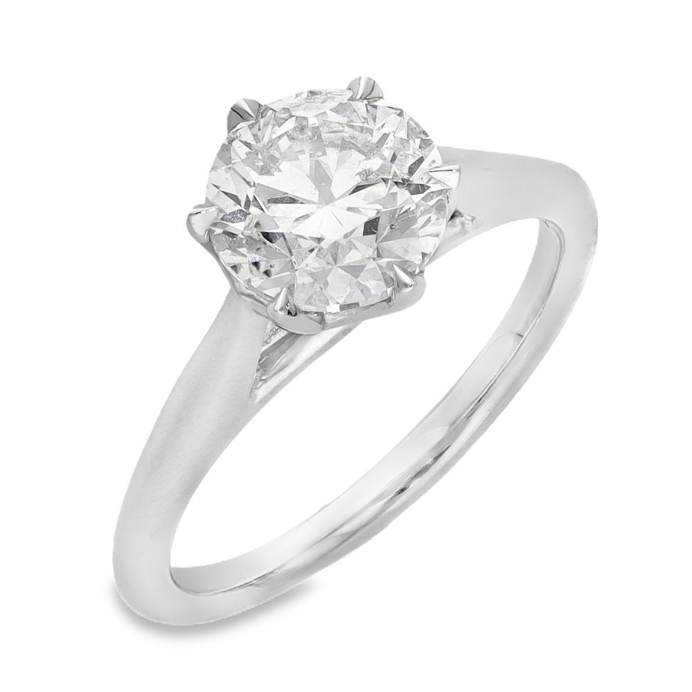 Ladies Platinum Certified Diamond Solitaire Engagement Ring
