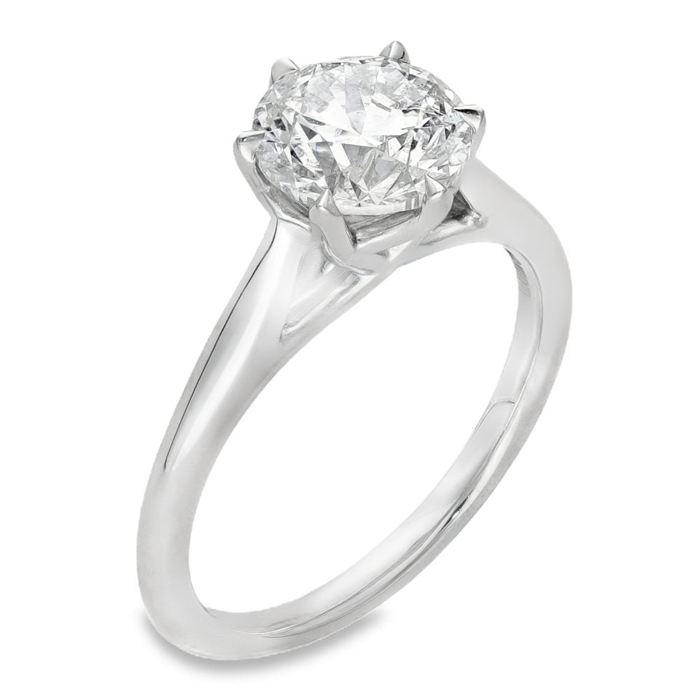 Ladies Platinum Certified Diamond Solitaire Engagement Ring