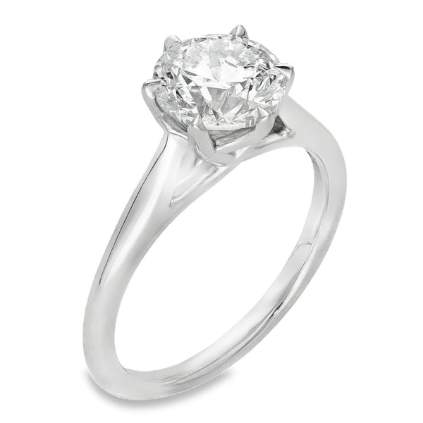 Ladies Platinum Certified Diamond Solitaire Engagement Ring