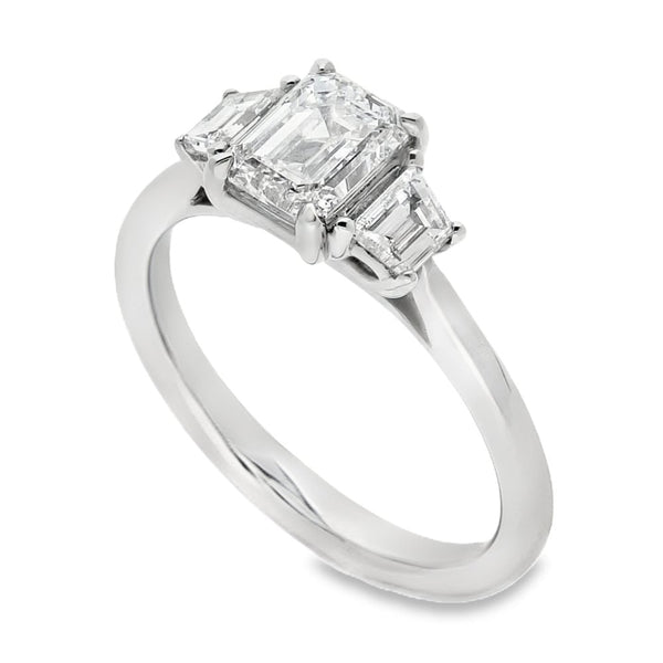 Ladies Platinum Certified Diamond Trilogy Ring - 1.41ct