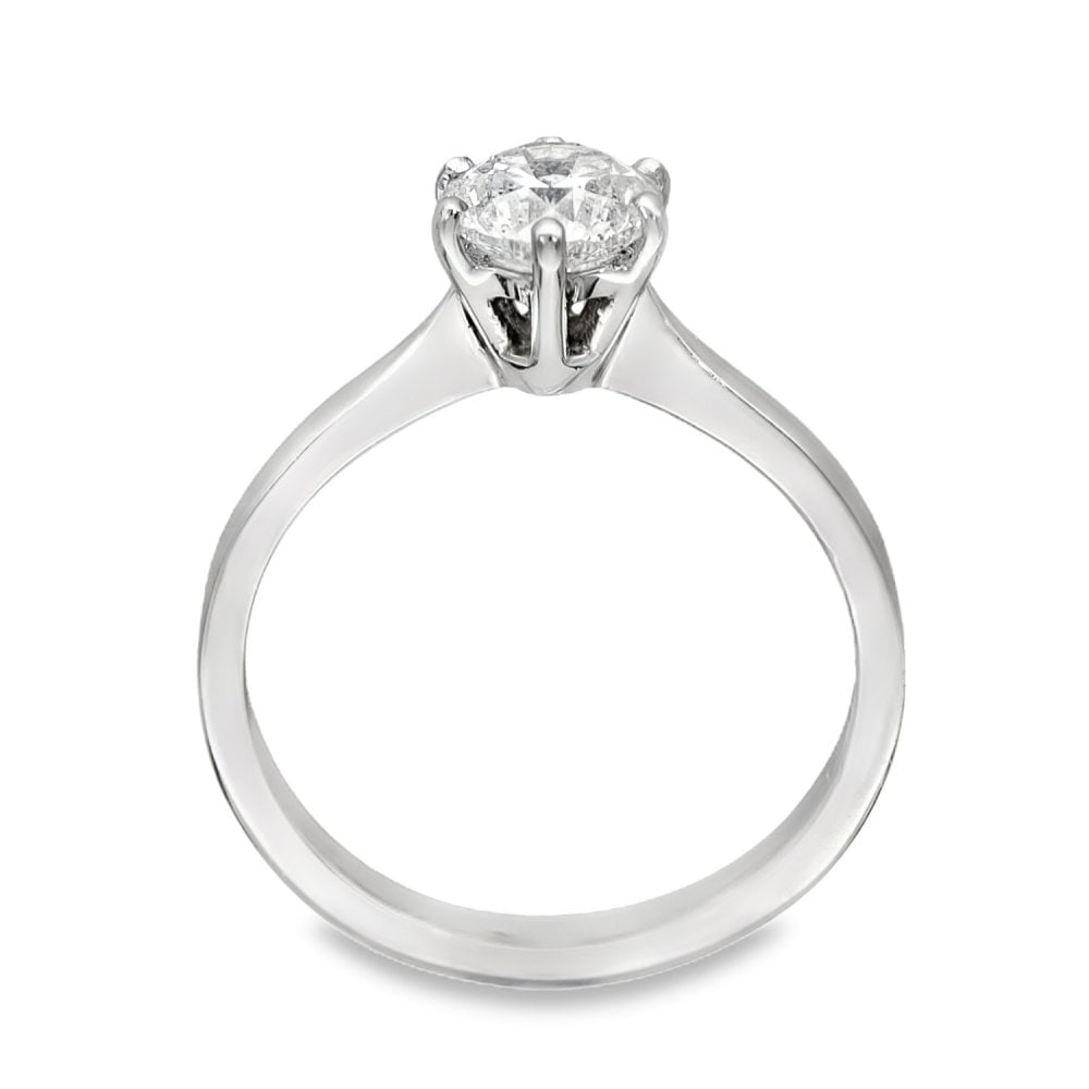 950 Platinum Diamond Engagement Ring - Size N½ - 1.08ct