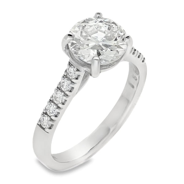 Ladies Platinum Diamond Engagement Ring - 2.18ct
