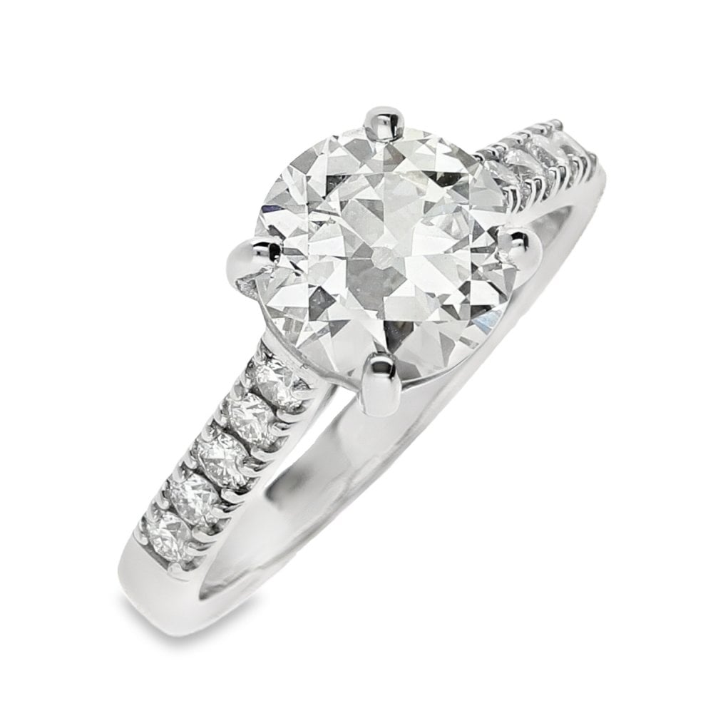 Ladies Platinum Diamond Engagement Ring - 2.18ct