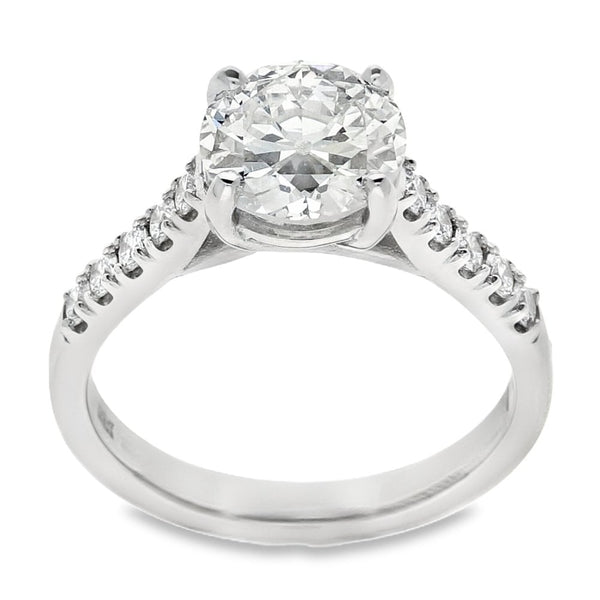 Ladies Platinum Diamond Engagement Ring - 2.18ct