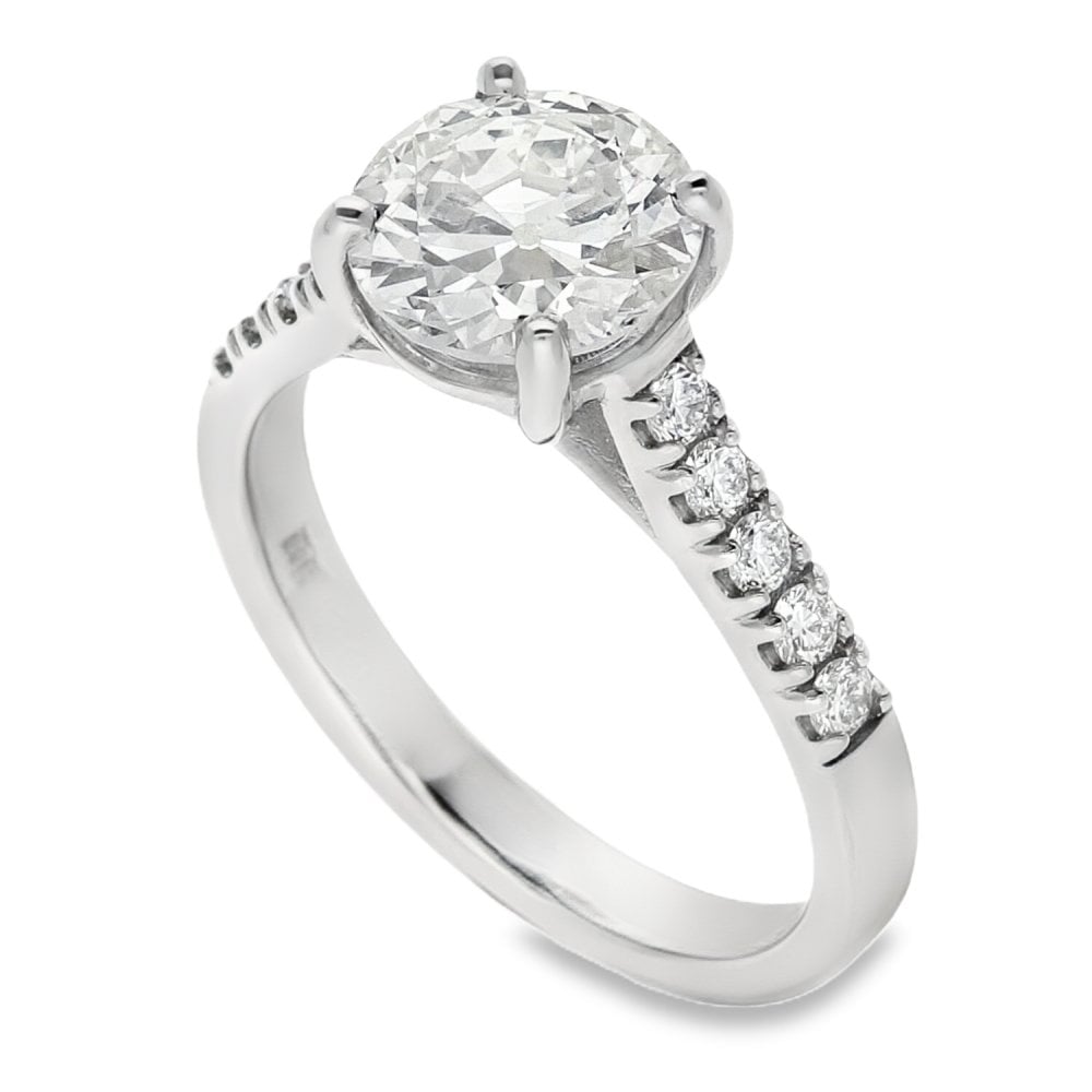 Ladies Platinum Diamond Engagement Ring - 2.18ct