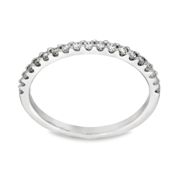 18ct White Gold Diamond Half-Eternity Ring - Size M - 0.25ct