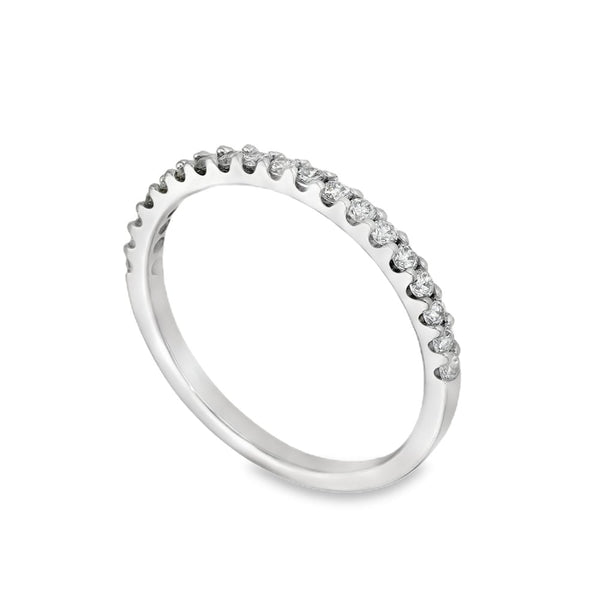 18ct White Gold Diamond Half-Eternity Ring - Size M - 0.25ct