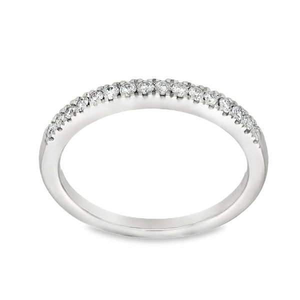 18ct White Gold Diamond Half-Eternity Ring - Size K - 0.15ct