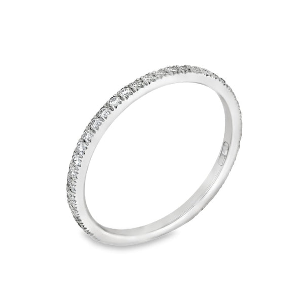 18ct White Gold Diamond Half-Eternity Ring - Size L½ - 0.25ct
