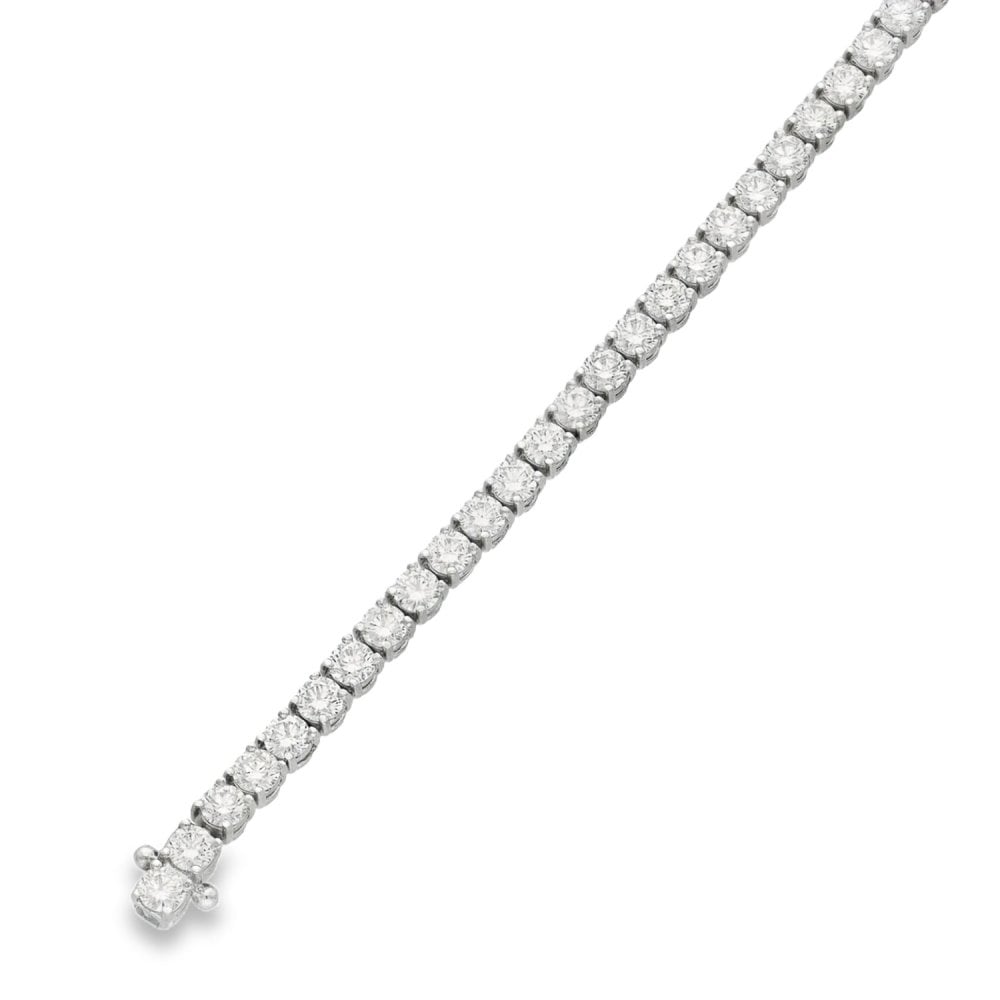 18ct White Gold Diamond Set Tennis Bracelet - 8.00ct