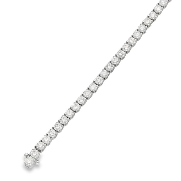 18ct White Gold Diamond Set Tennis Bracelet - 8.00ct