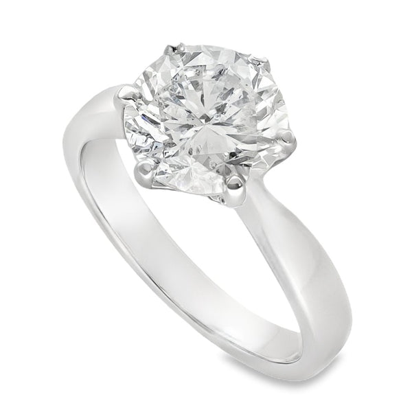 Platinum 2.77ct Certified Diamond Engagement Ring