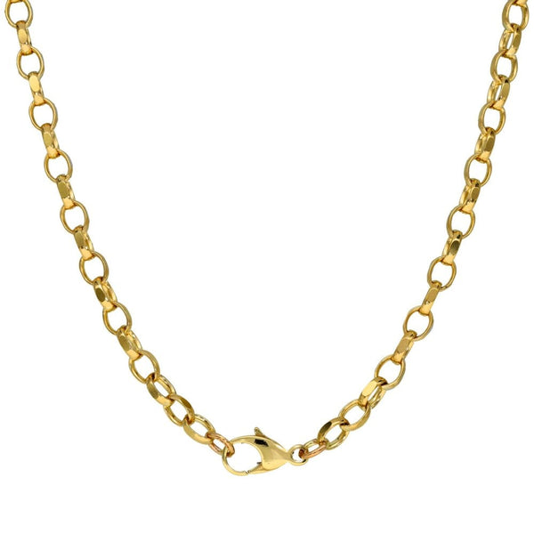 9ct Yellow Gold Crucifix Pendant & Belcher Chain - 22" - 27.9g